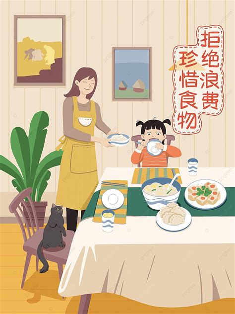 Cherish Food Cd Action Illustration Public Welfare Publicity Social