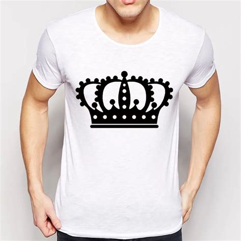 Free Shipping Queen Crown T Shirts Men Cotton Man Tshirt Short Sleeve O Neck Tee Cool Mens Tees