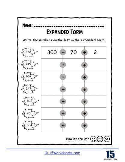 Expanded Form Worksheets 15