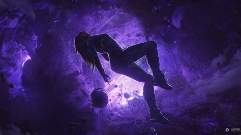 They say that purple is the color of royalty. 2048x1152 Artistic Girl Purple Space Space Suit 2048x1152 ...