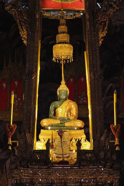 Emerald Buddha Statue In Wat Phra Kaew Bangkok Thailand