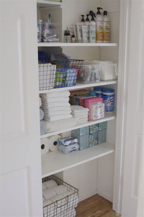 Learn How To Organize Bathroom Closet With Deep Shelves For 2021
