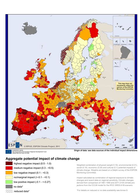 Climate Change And Europes Regions Espon