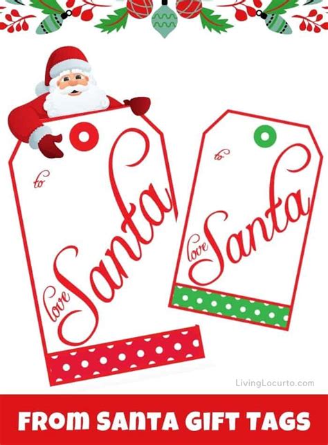 Printable Christmas Gift Tags From Santa