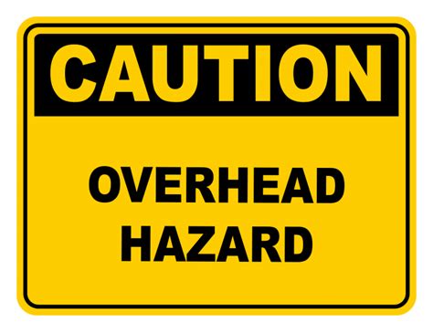 Overhead Hazard Caution Safety Sign The Safety And Civil Supply Co