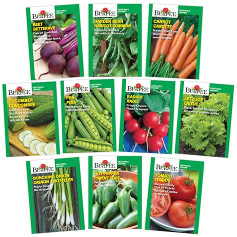 Burpee Vegetable Seed Variety Collection 10 Pack The Home Depot Canada