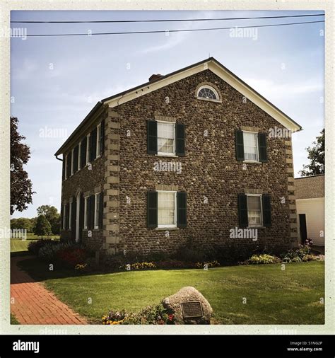 Historic Cobblestone Home Stock Photo Alamy