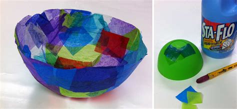 Tissue Paper Bowls Art Projects For Kids