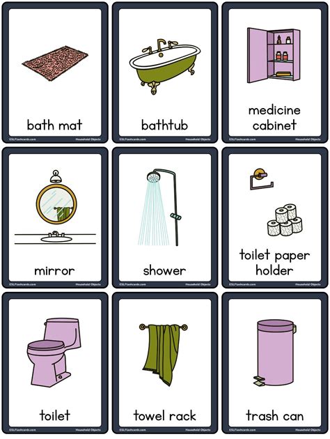 Household Objects Esl Flashcards Verbs Esl Nouns And Verbs Free