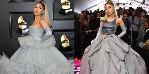 Ariana Grandes Dress At The 2020 Grammy Awards Popsugar Fashion Vlr