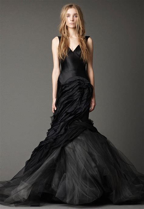 Sexy Black Taffeta Tulle Backless Mermaid Wedding Dress 2013 Usuk 6 8