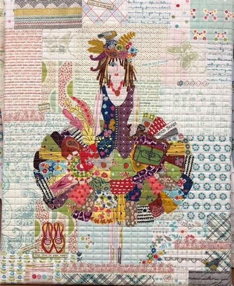 Fabric Collage Girl Crazy Quilts Quilting Designs Laura Heine