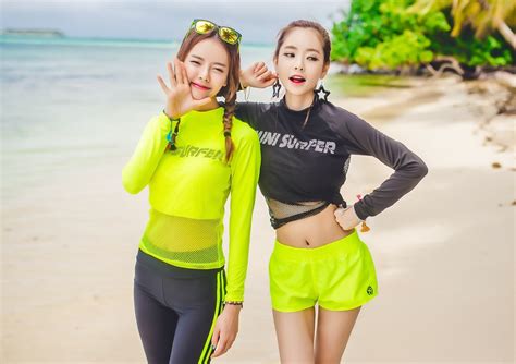 Beachwear Set Jin Hee And Shin Eun Ji 30062018 Share Erotic Asian