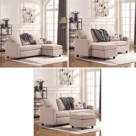 Honbay Convertible Sectional Sofa Couch L Shaped Couch With Modern