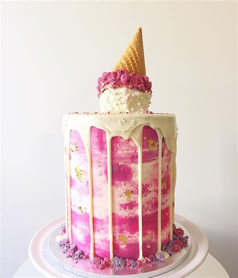 Chocolate Vanilla Upside Down Icecream Cone Cake Inspired By Ice Cream Birthday Party Ice
