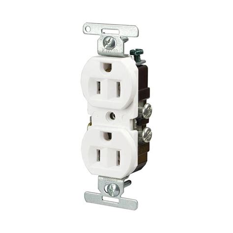 Eaton White 15 Amp Duplex Outlet Residential In The Electrical Outlets