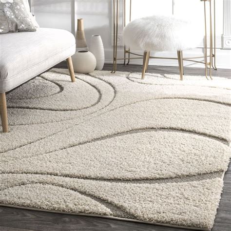 Venice Shaggy Curves Cream Rug | Contemporary home decor, Cozy bedroom