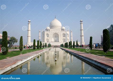 Original Taj Mahal Seven Wonders Concept India Editorial Photography