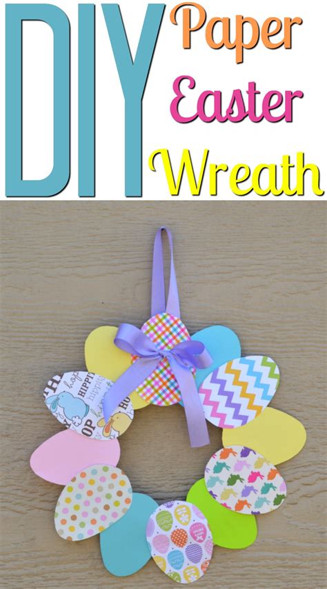 Diy Paper Easter Wreath A Little Craft In Your Day