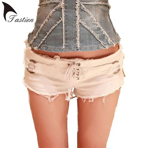 Buy Tastien Summer Denim Jeans Shorts Women Teasing Hottie Side Sexy Club