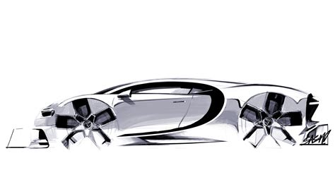 Bugatti Chiron Design Sketch Car Body Design