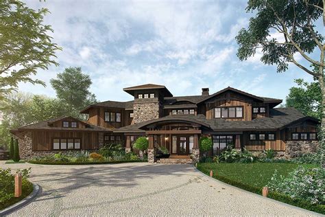 4 Bedroom Mountain Lodge House Plan - 12943KN ...