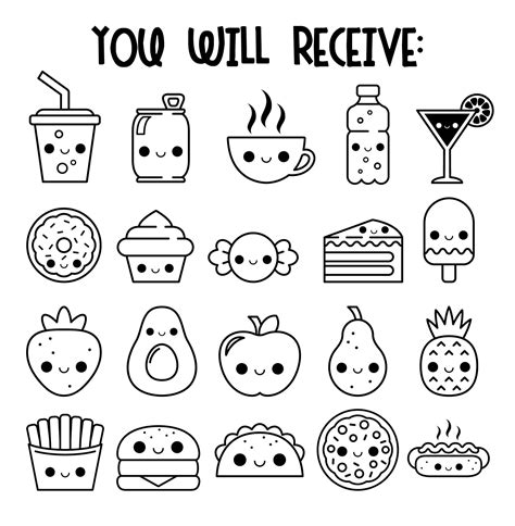 Affordable and search from millions of royalty free images, photos and vectors. Food icons, kawaii digital stamps, kawaii food icons, cute ...