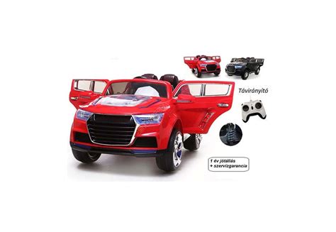 Audi stílusú elektromos kisautó gyerekeknek piros KELLHET hu