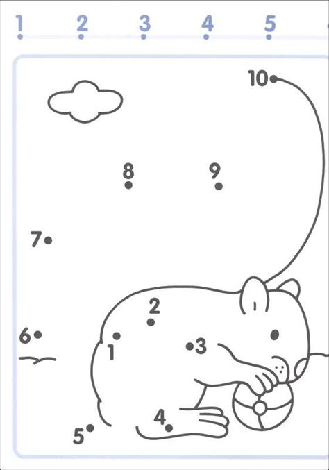 Dot To Dot Numbers 1-10 Worksheets