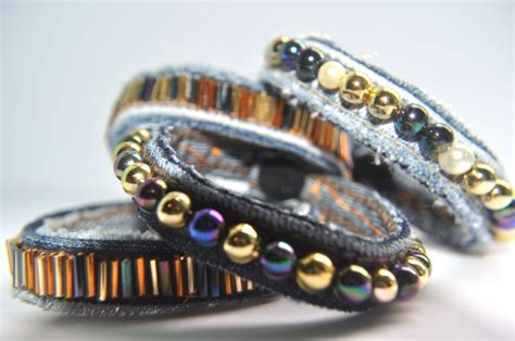 Diy Bracelets Made From Old Jeans Parts Denim Jewelry Diy Denim