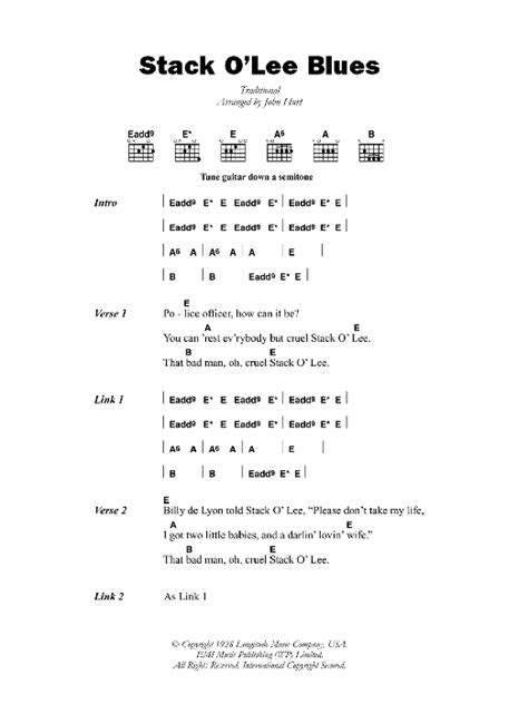 Basic blues fingerpicking in the style of john hurt. Stack O' Lee Blues by Mississippi John Hurt - Guitar ...