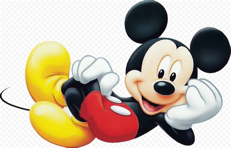 Mickey Mouse Smiling Face Laying Down Png Citypng