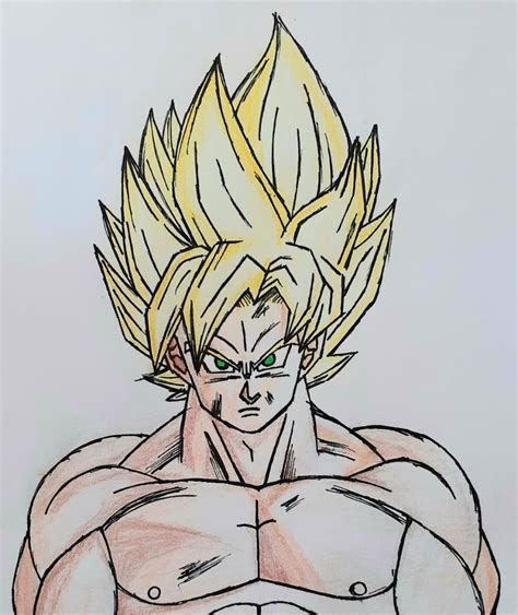 Super Saiyan Goku Drawing R Dbz