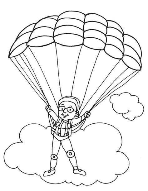 Parachute Coloring Pages Coloring Home