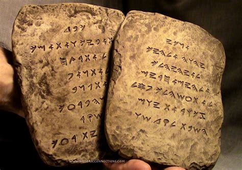 Replica Of The Ten Commandment Tablets Written In Paleo Hebrew Historicconnections Com