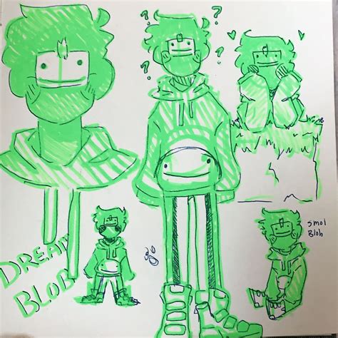 Dream Blob Drawing Challenge Minecraft Fan Art Character Inspiration