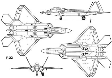 Lockheed Martin F 22 Raptor Blueprint Download Free Blueprint For 3d