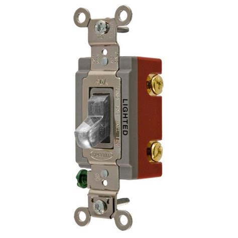Hubbell 1520 Amp Single Pole Clear Toggle Light Switch In The Light