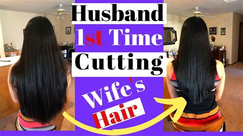 American Husband St Time Cutting Wife S Hair Youtube