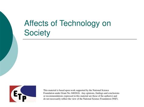 Ppt Affects Of Technology On Society Powerpoint Presentation Free