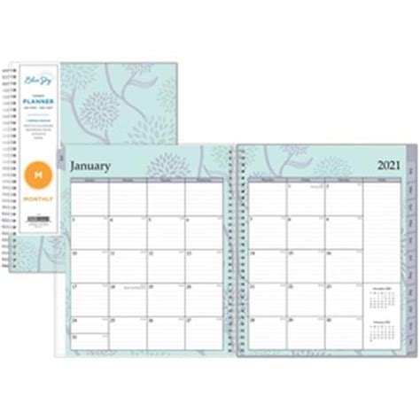 Blue Sky 8 X 10 In Tabbed Monthly Planner