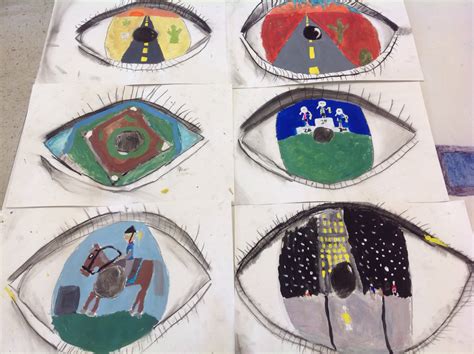 Fourth Grade Rene Magritte Eyes Art With Mrs Cergnul School Art