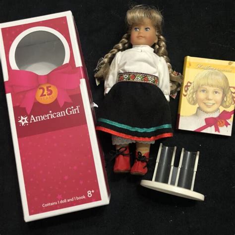 american girl kirsten mini doll 25 year limited edition stand march winter ebay