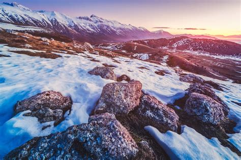 Hintergrundbilder Landschaft Sonnenuntergang Meer Natur Schnee