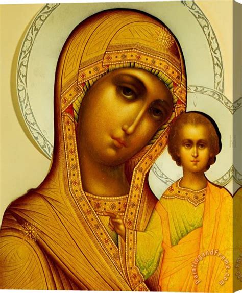 Dmitrii Smirnov Icon Of The Virgin Kazanskaya Stretched Canvas Painting