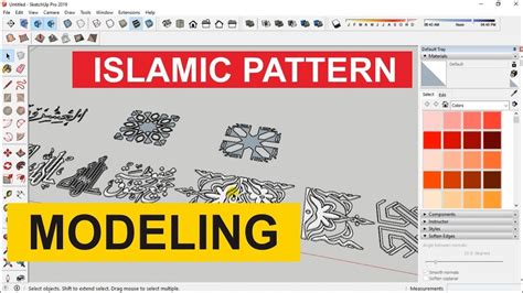 Modeling 3d Islamic Pattern Ornamen Islami Sketchup Youtube