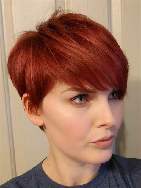 Pin By Cinthya Bastos On Pixie Short Red Hair Red Hair Color Short Hairstyles For Women