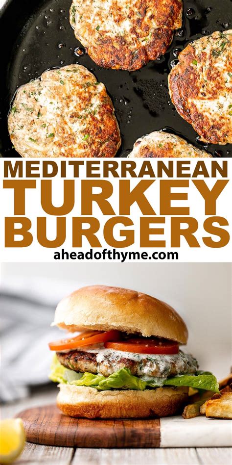Mediterranean Turkey Burgers Recipe Turkey Burgers Turkey Burger