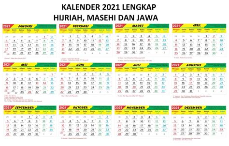 Kalender Hijriyah 2021 Pdf Calendar 2021 Indonesia Public Holidays