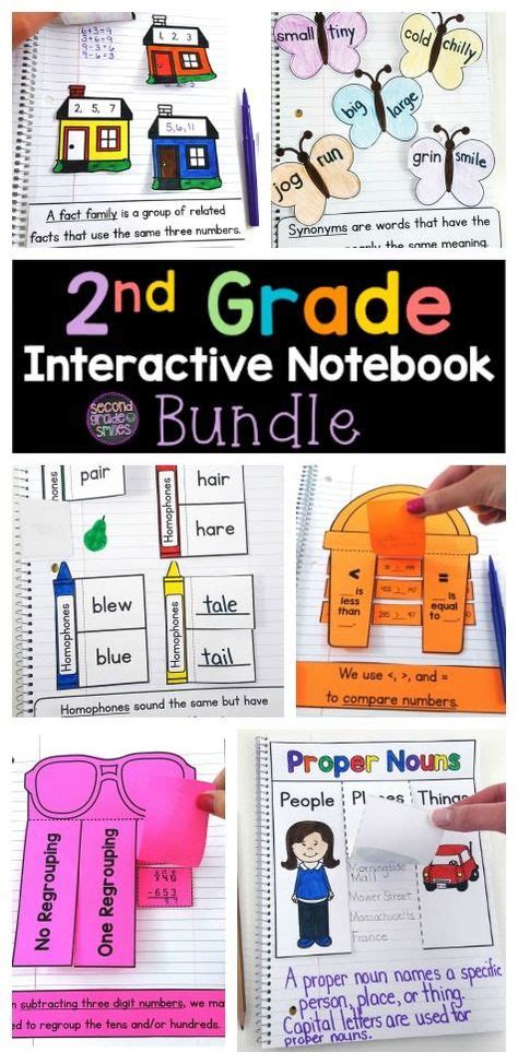 Second Grade Interactive Notebook Bundle Interactive Notebooks Nd Grade Writing Phonics